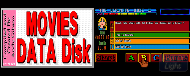 Ultimate Quiz II, The: Movies Data Disk - Double Barrel Screenshot