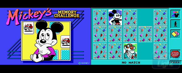 Mickey's Memory Challenge - Double Barrel Screenshot