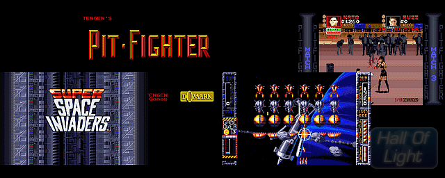 Pit-Fighter / Super Space Invaders - Double Barrel Screenshot