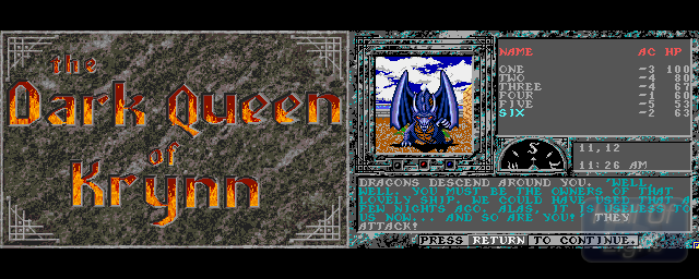 Dark Queen Of Krynn, The - Double Barrel Screenshot