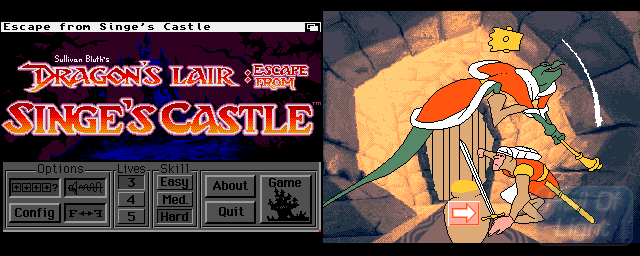 Dragon's Lair: Escape From Singe's Castle - Double Barrel Screenshot