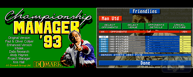 Championship Manager '93 - Double Barrel Screenshot