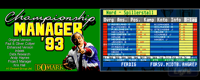 Championship Manager Norge '95 - Double Barrel Screenshot
