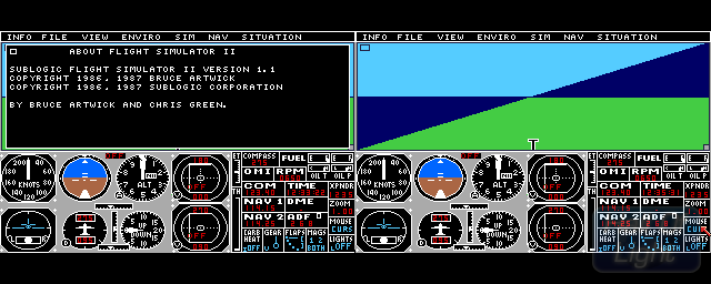 Scenery Disk 7 (Flight Simulator II & Jet) - Double Barrel Screenshot