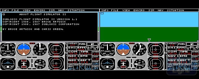 Scenery Disk 11 (Flight Simulator II & Jet) - Double Barrel Screenshot
