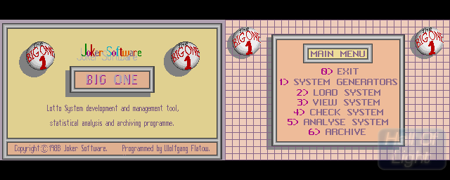 Big One, The: Lotto Systems Manager - Double Barrel Screenshot