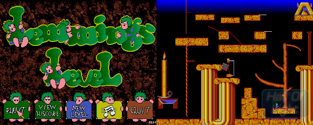 Lemmings Level - Double Barrel Screenshot